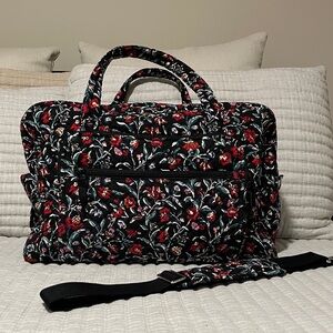 Vera Bradley Noir Perennials Weekender Bag